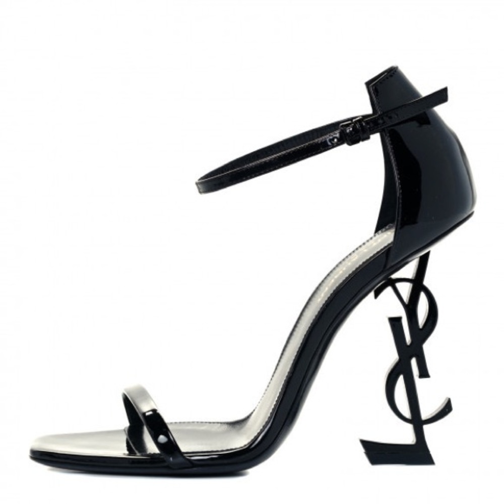 OPYUM 110 SANDALS IN PATENT LEATHER WITH BLACK HEEL